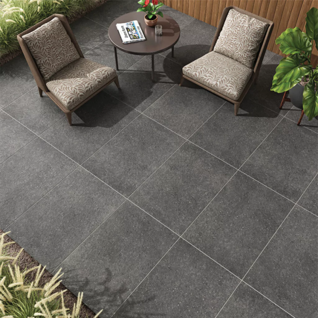 An asphalt flooring in a patio