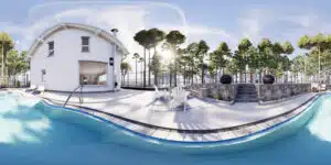 From concept to reality, our 3D visualization service in Raleigh allows you to see your complete outdoor living space, like this stunning pool and patio design.